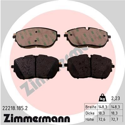 Otto Zimmermann 22218.185.2 Brake Pad Set, disc brake 222181852