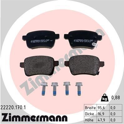 Otto Zimmermann 22220.170.1 Brake Pad Set, disc brake 222201701