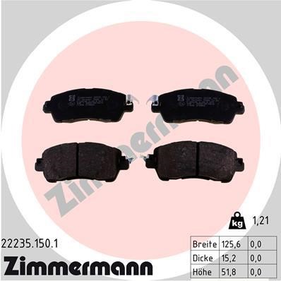 Otto Zimmermann 22235.150.1 Brake Pad Set, disc brake 222351501