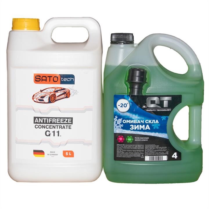 SATO tech G1105Y-QT20 Antifreeze concentrate SATO TECH G11, yellow -80°C, 5l + winter washer as a gift ! G1105YQT20