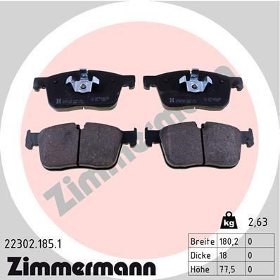 Otto Zimmermann 22302.185.1 Brake Pad Set, disc brake 223021851