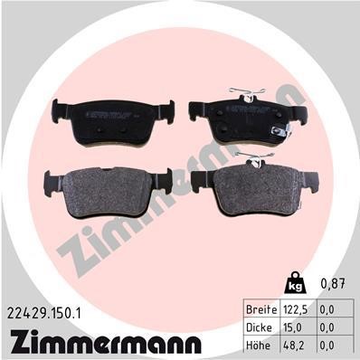Otto Zimmermann 22429.150.1 Brake Pad Set, disc brake 224291501