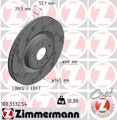 Otto Zimmermann 100.3332.54 Brake disk 100333254