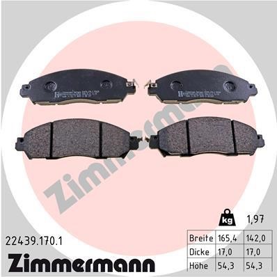 Otto Zimmermann 22439.170.1 Brake Pad Set, disc brake 224391701