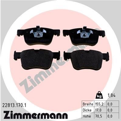 Otto Zimmermann 22813.170.1 Brake Pad Set, disc brake 228131701