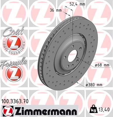 Otto Zimmermann 100.3363.70 Brake disk 100336370