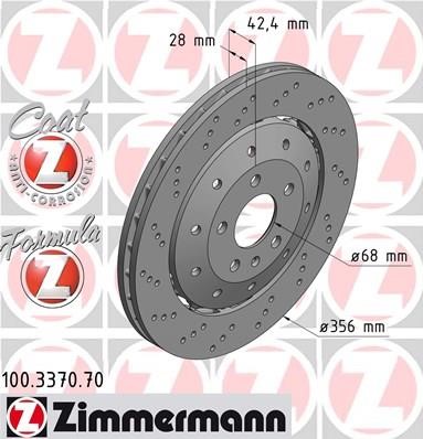 Otto Zimmermann 100.3370.70 Brake disc 100337070