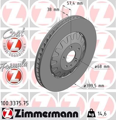 Otto Zimmermann 100.3375.75 Brake disk 100337575