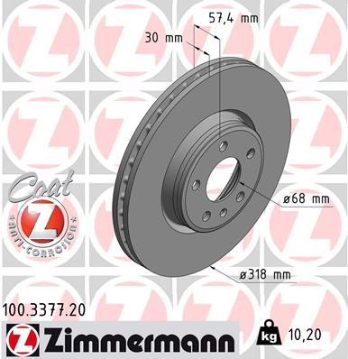 Otto Zimmermann 100.3377.20 Brake disk 100337720