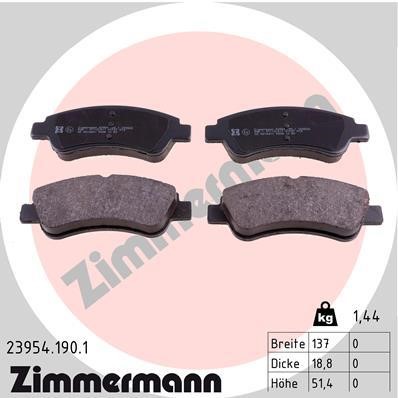Otto Zimmermann 23954.190.1 Brake Pad Set, disc brake 239541901