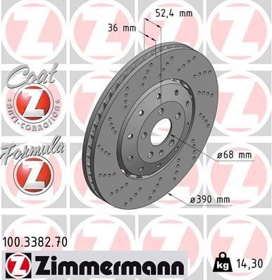 Otto Zimmermann 100.3382.70 Brake disk 100338270