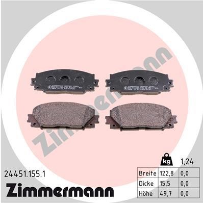 Otto Zimmermann 24451.155.1 Brake Pad Set, disc brake 244511551