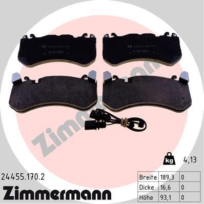 Otto Zimmermann 24455.170.2 Brake Pad Set, disc brake 244551702