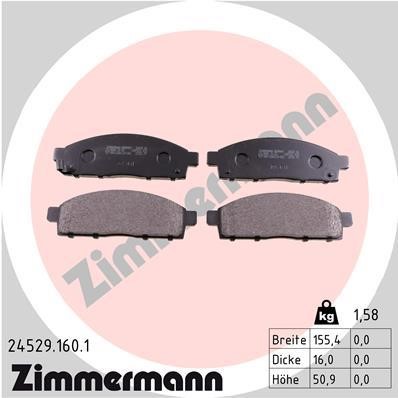 Otto Zimmermann 24529.160.1 Brake Pad Set, disc brake 245291601