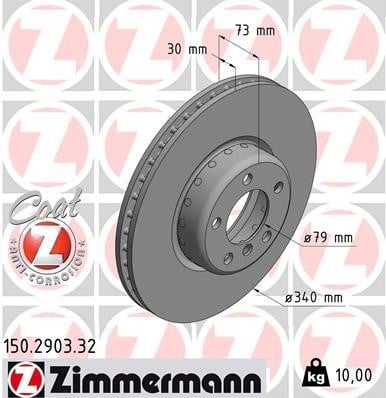 Otto Zimmermann 150.2903.32 Brake disk 150290332