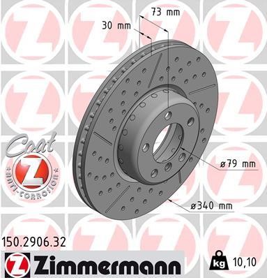 Otto Zimmermann 150.2906.32 Brake disk 150290632