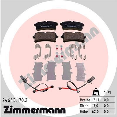 Otto Zimmermann 24643.170.2 Brake Pad Set, disc brake 246431702
