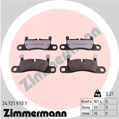 Otto Zimmermann 24721.970.1 Brake Pad Set, disc brake 247219701