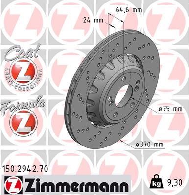 Otto Zimmermann 150.2942.70 Brake disk 150294270