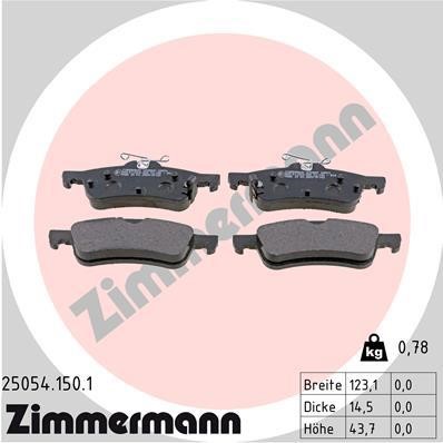 Otto Zimmermann 25054.150.1 Brake Pad Set, disc brake 250541501