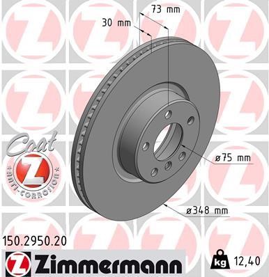 Otto Zimmermann 150.2950.20 Brake disk 150295020