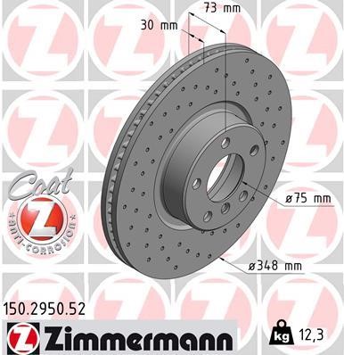 Otto Zimmermann 150.2950.52 Brake disk 150295052