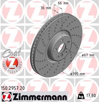 Otto Zimmermann 150.2957.20 Brake disc 150295720