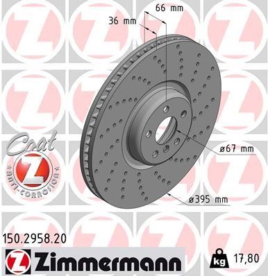 Otto Zimmermann 150.2958.20 Brake disc 150295820