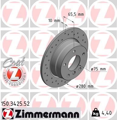 Otto Zimmermann 150.3425.52 Brake disk 150342552