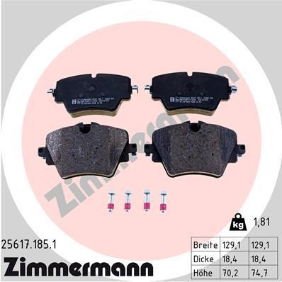Otto Zimmermann 25617.185.1 Brake Pad Set, disc brake 256171851