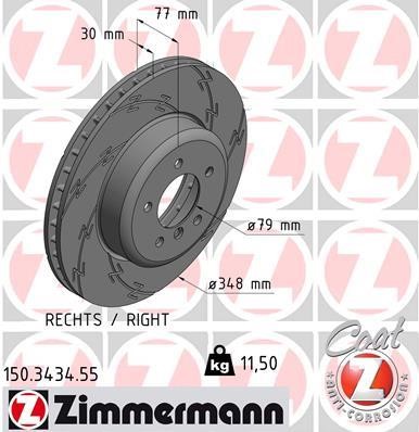 Otto Zimmermann 150.3434.55 Brake disk 150343455