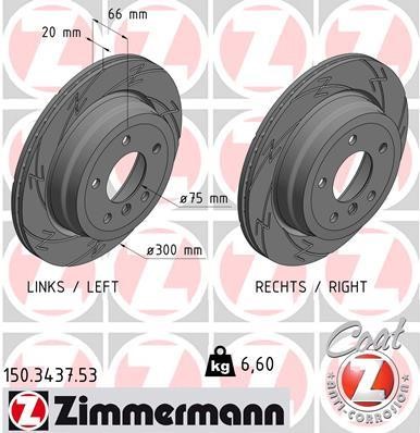 Otto Zimmermann 150.3437.53 Brake disc 150343753
