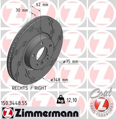 Otto Zimmermann 150.3448.55 Brake disc 150344855