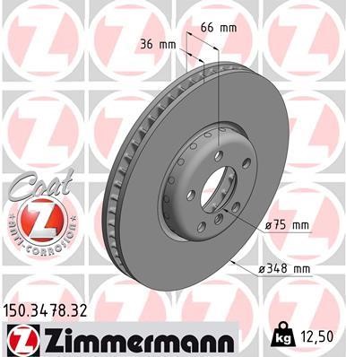 Otto Zimmermann 150.3478.32 Brake disk 150347832