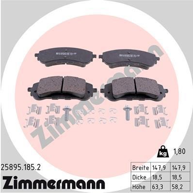 Otto Zimmermann 25895.185.2 Brake Pad Set, disc brake 258951852