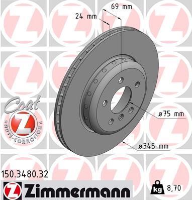 Otto Zimmermann 150.3480.32 Brake disk 150348032