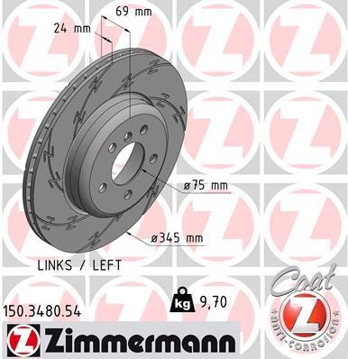 Otto Zimmermann 150.3480.54 Brake disc 150348054