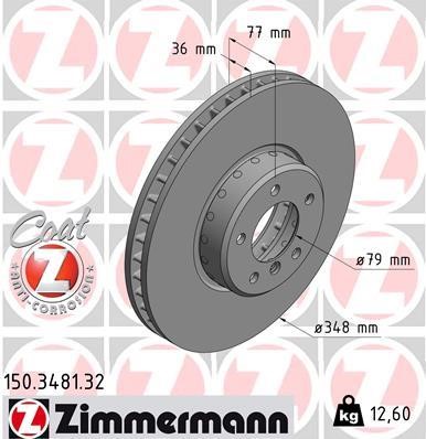 Otto Zimmermann 150.3481.32 Brake disk 150348132
