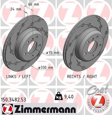 Otto Zimmermann 150.3482.53 Brake disc 150348253