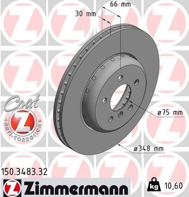 Otto Zimmermann 150.3483.32 Brake disk 150348332
