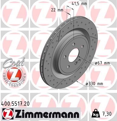Otto Zimmermann 400.5517.20 Brake disk 400551720