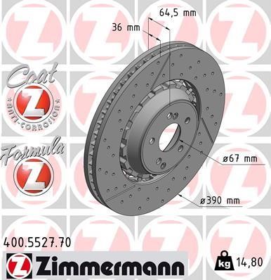 Otto Zimmermann 400.5527.70 Brake disk 400552770