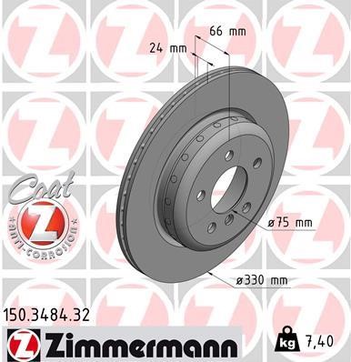 Otto Zimmermann 150.3484.32 Brake disk 150348432