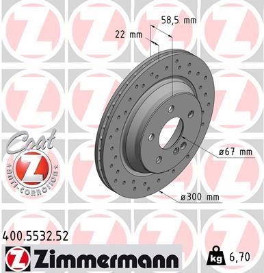 Otto Zimmermann 400.5532.52 Brake disk 400553252