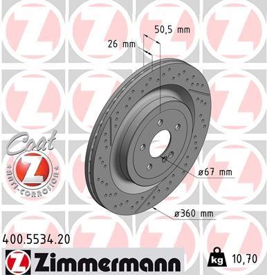 Otto Zimmermann 400.5534.20 Brake disk 400553420