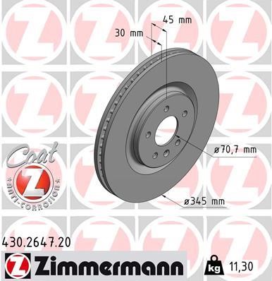 Otto Zimmermann 430.2647.20 Brake disk 430264720