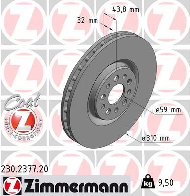 Otto Zimmermann 230.2377.20 Brake disc 230237720