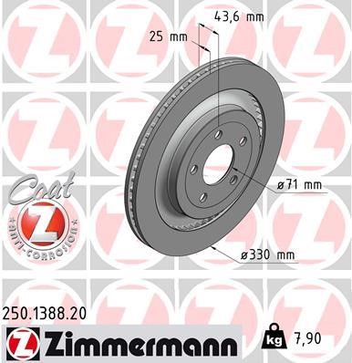 Otto Zimmermann 250.1388.20 Brake disk 250138820