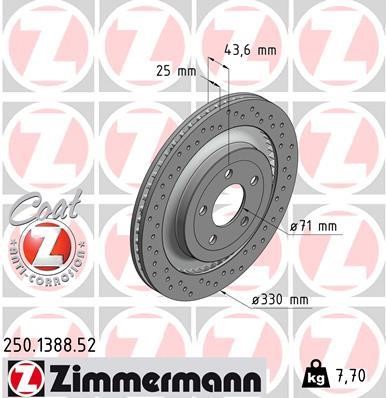 Otto Zimmermann 250.1388.52 Brake disk 250138852