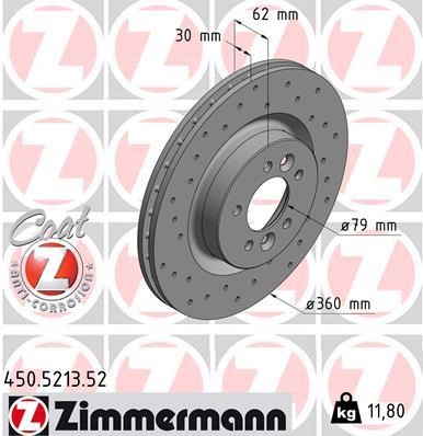 Otto Zimmermann 450.5213.52 Brake disc 450521352